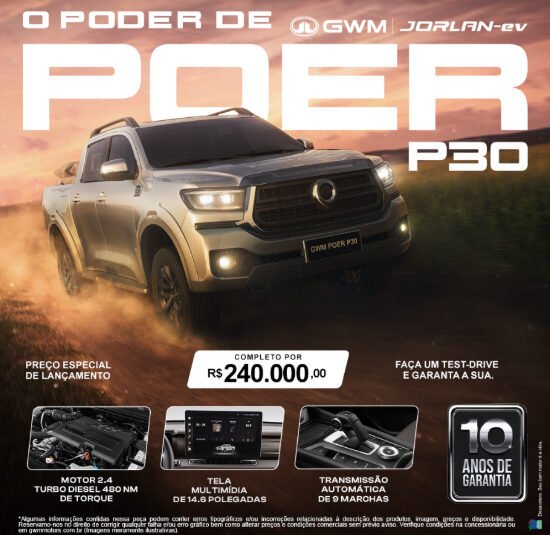 POER P30 A PATIR DE R$240.000