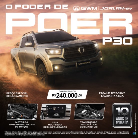 POER P30 A PATIR DE R$240.000