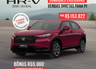 VENDA DIRETA – HR-V EX/EXL – COM BÔNUS DE R$5 .000 NO SEU SEMINOVO MULTIMARCA + 5 ANOS DE GARANTIA DE FÁBRICA
